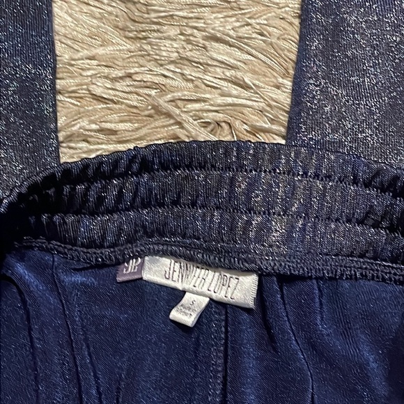 Jennifer Lopez Leopard Print Purple Hi Rise Straight Leg Sheer Pants Small - Picture 6 of 12